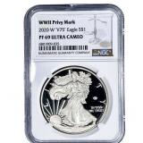 2020 W 'V75' Silver Eagle NGC PF69 WWII Privy Mark