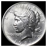 1921 Silver Peace Dollar CLOSELY UNCIRCULATED