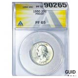 1950 Washington Silver Quarter ANACS PF65 PROOF