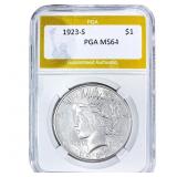 1923-S Silver Peace Dollar PGA MS64
