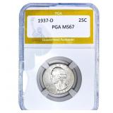1937-D Washington Silver Quarter PGA MS67