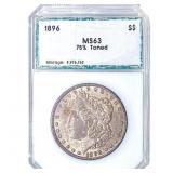 1896 Morgan Silver Dollar PCI MS63 75% Toned
