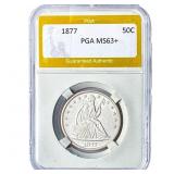1877 Seated Liberty Half Dollar PGA MS63+