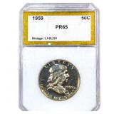 1959 Franklin Half Dollar PCI PR65