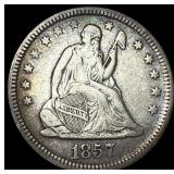 1857 Seated Liberty Silver Quarter HIGH GRADE