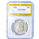 1830 Capped Bust Half Dollar PGA MS63