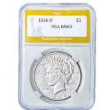 1926-D Silver Peace Dollar PGA MS63