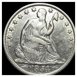 1854-O Silver Half Dollar CHOICE AU