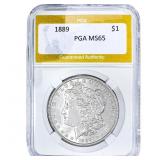 1889 Morgan Silver Dollar PGA MS65