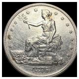 1876-S Silver Trade Dollar NEARLY UNCIRCULATED