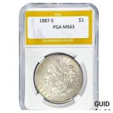 1887-S Morgan Silver Dollar PGA MS63