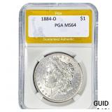 1884-O Morgan Silver Dollar PGA MS64