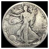 1916-D Silver Walking Liberty Half Dollar NICELY C