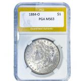 1884-O Morgan Silver Dollar PGA MS63