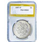 1897-O Morgan Silver Dollar PGA MS63