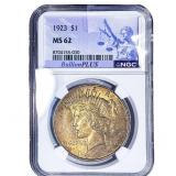 1923 Silver Peace Dollar NGC MS62