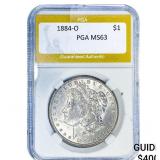 1884-O Morgan Silver Dollar PGA MS63