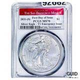 2021-S Silver Eagle PCGS MS70 TY 1 Emergancy Issue