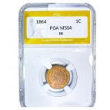 1864 Indian Head Cent PGA MS64