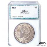 1896 Morgan Silver Dollar PCI MS63 75% Toned