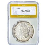 1885 Morgan Silver Dollar PGA MS63