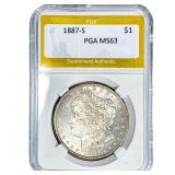 1887-S Morgan Silver Dollar PGA MS63
