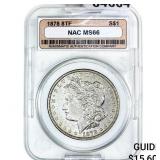 1878 8TF Morgan Silver Dollar PGA MS66