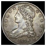 1838 Silver Half Dollar (Capped Bust) CLOSELY UNCI