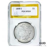 1898-S Morgan Silver Dollar PGA MS64