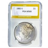 1882-S Morgan Silver Dollar PGA MS66