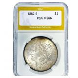 1882-S Morgan Silver Dollar PGA MS66
