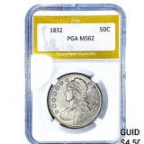 1832 Capped Bust Half Dollar PGA MS62