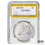 1878 8TF Morgan Silver Dollar PGA MS62