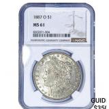 1887-O Morgan Silver Dollar NGC MS61
