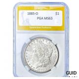 1885-O Morgan Silver Dollar PGA MS63