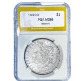 1880-O Morgan Silver Dollar PGA MS63