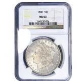 1880 Morgan Silver Dollar NGC MS63