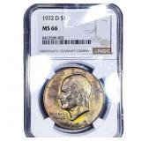 1972-D Eisenhower Dollar NGC MS66