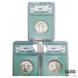 [3 Coins] 1950-D,S 50C Booker T. Washington PDS Se