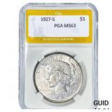 1927-S Silver Peace Dollar PGA MS63