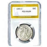 1941-S Morgan Silver Dollar PGA MS64