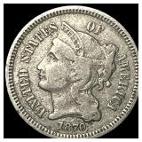 1870 Nickel Three-Cent Piece LIGHTLY CIRCULATED