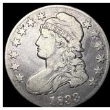 1833 Capped Bust Half Dollar LIGHTLY CIRCULATED