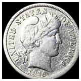 1916-S Silver Barber Dime NEARLY UNCIRCULATED