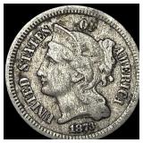 1873 Nickel Three-Cent Piece LIGHTLY CIRCULATED