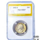 1942-S Washington Silver Quarter PGA MS67