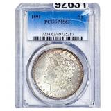 1891 Morgan Silver Dollar PCGS MS63