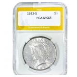 1922-S Silver Peace Dollar PGA MS63