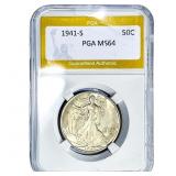 1941-S Walking Liberty Half Dollar PGA MS64