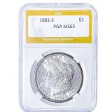 1881-S Morgan Silver Dollar PGA MS63